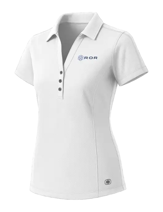 OGIO Womens White ONYX Polo w/ROR Logo