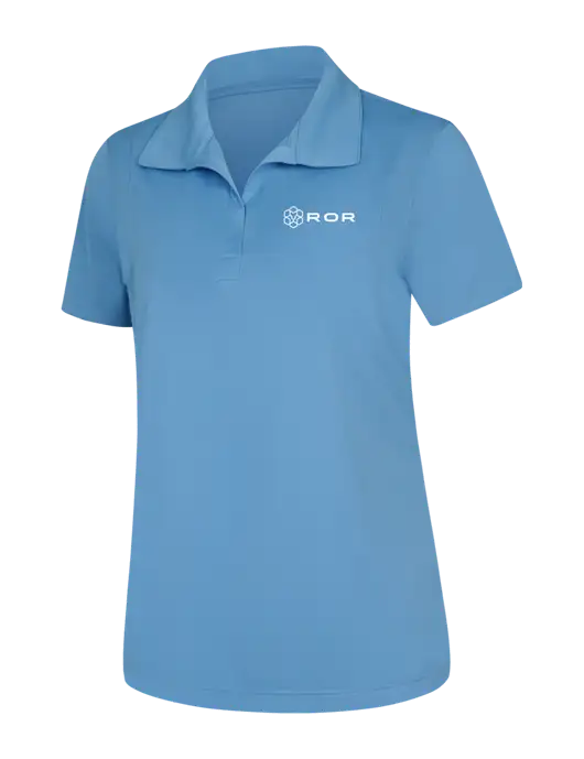 Womens Carolina Blue Micropique Sport-Wick Polo w/ROR Logo
