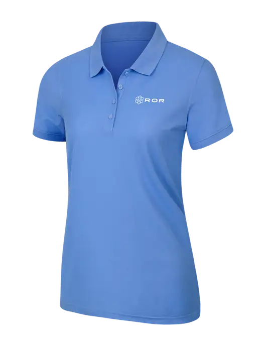 Carolina Blue Womens Core Classic Pique Polo w/ROR Logo