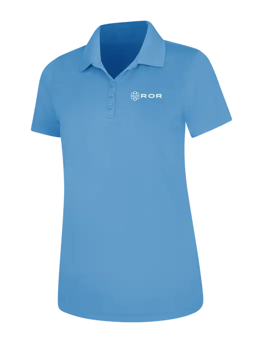 Carolina Blue Womens Dry Zone UV Mesh Polo w/ROR Logo