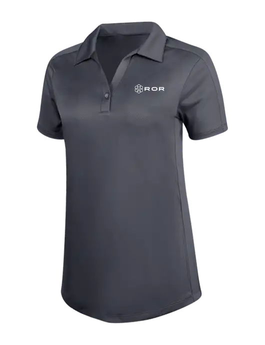 Womens Dark Grey Diamond Jacquard Polo w/ROR Logo