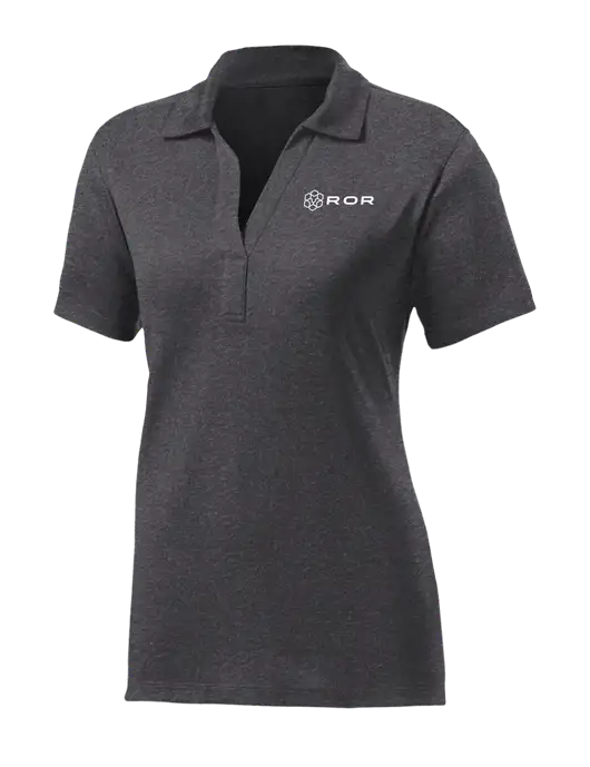 Womens Dark Grey Heather Contender Polo w/ROR Logo