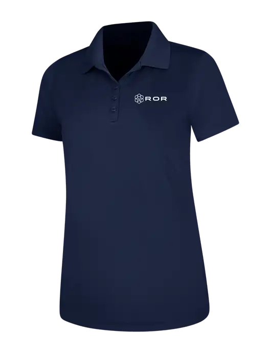 Dark Navy Womens Dry Zone UV Mesh Polo w/ROR Logo