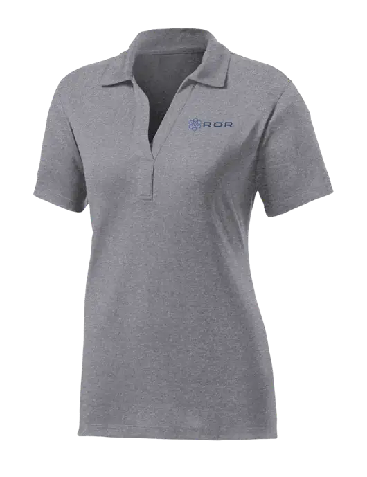 Womens Medium Grey Heather Contender Polo w/ROR Logo