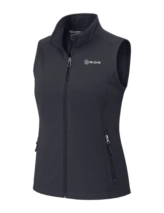 Charcoal Grey Womens Core Soft Shell Vest w/ROR Logo