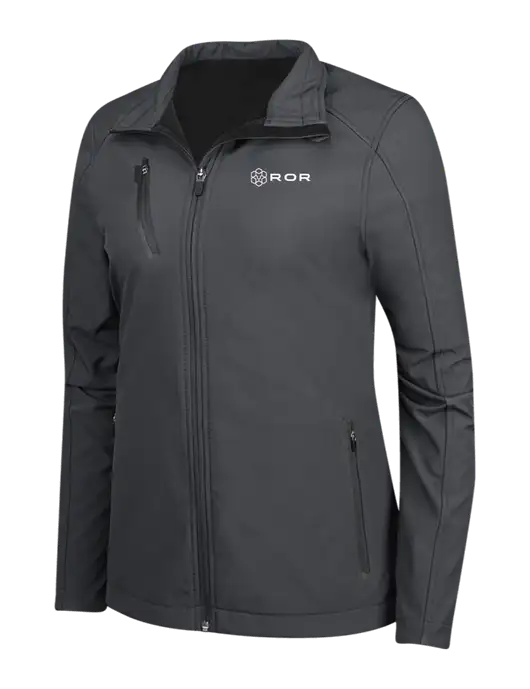 Dark Grey Womens Welded Softshell Jacket w/ROR Logo