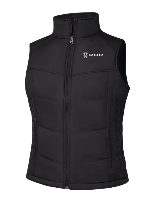 Womens Black/Black Vest w/ROR Logo