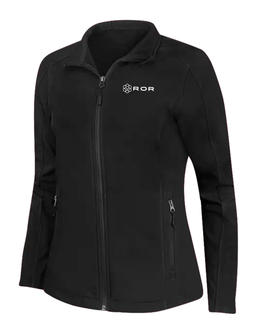 Black Womens Core Soft Shell Jacket w/ROR Logo