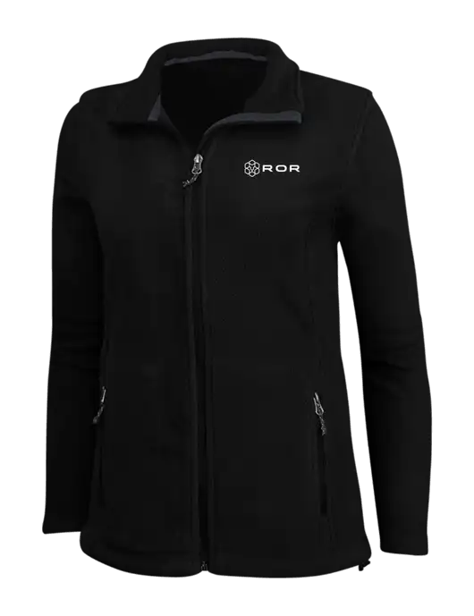Womens Black Fleece Jacket w/ROR Logo