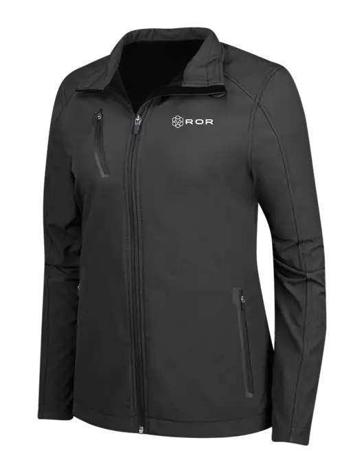 Black Womens Welded Softshell Jacket w/ROR Logo