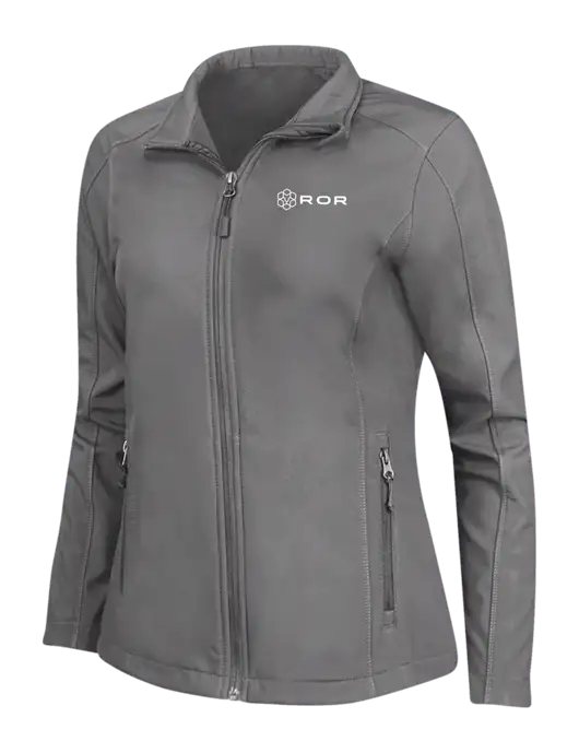 Medium Grey Womens Core Soft Shell Jacket w/ROR Logo