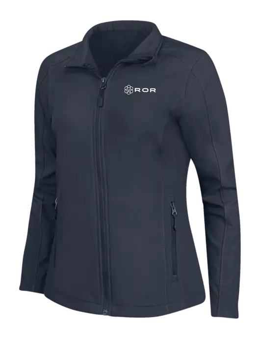 Navy Womens Core Soft Shell Jacket w/ROR Logo