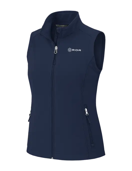 Navy Womens Core Soft Shell Vest w/ROR Logo