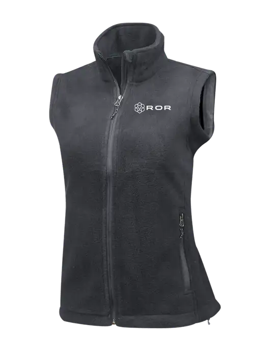 Medium Grey Womens Fleece Vest w/ROR Logo