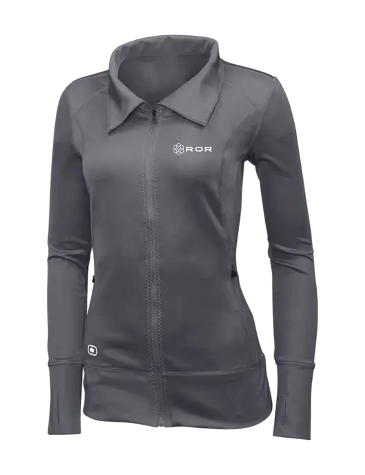 OGIO Dark Grey Womens Endurance Fulcrum Full-Zip w/ROR Logo