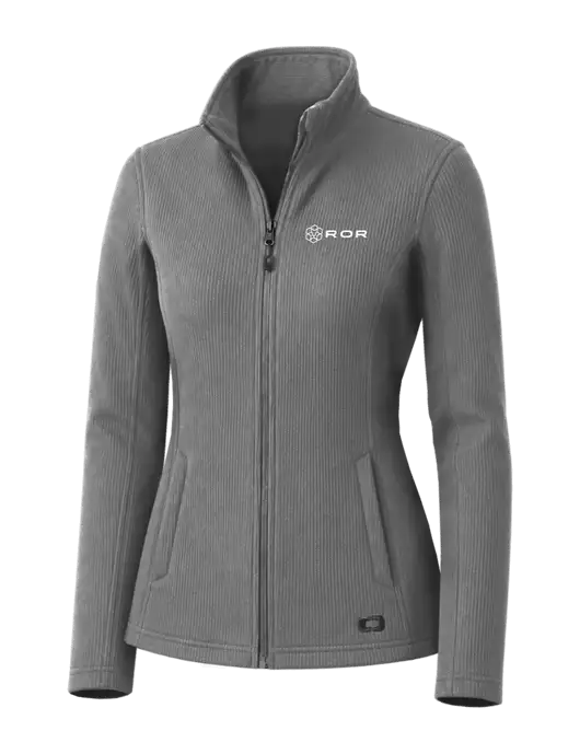 OGIO Medium Grey Womens Grit Fleece Jacket w/ROR Logo