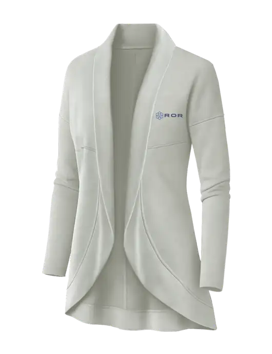 OGIO Ivory Snow Womens Luuma Cocoon Fleece w/ROR Logo