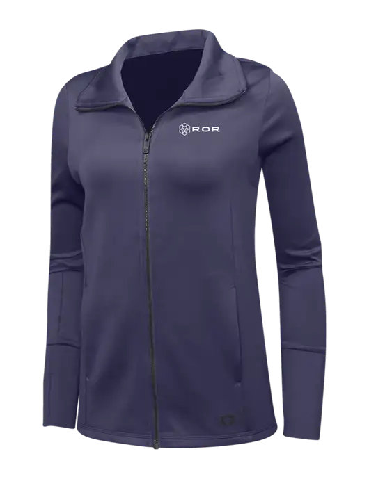 OGIO Navy Womens Endurance Modern Performance Full-Zip w/ROR Logo