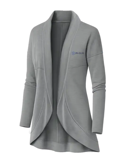OGIO Light Grey Heather Womens Luuma Cocoon Fleece w/ROR Logo
