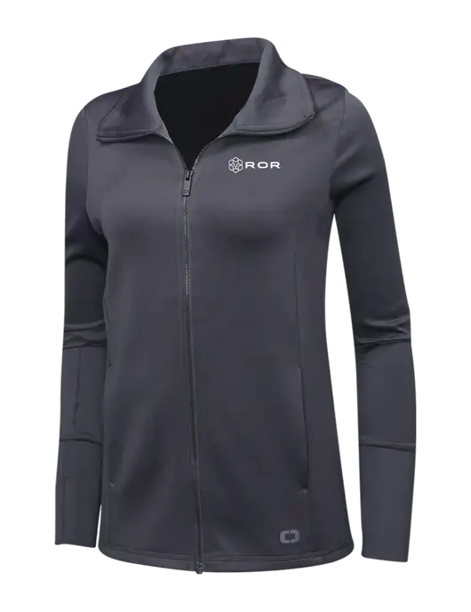 OGIO Dark Grey Womens Endurance Modern Performance Full-Zip w/ROR Logo