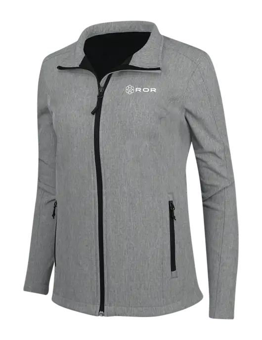 Medium Grey Heather Womens Core Soft Shell Jacket w/ROR Logo