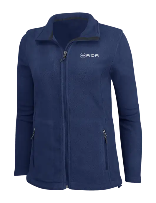 Womens Navy Fleece Jacket w/ROR Logo