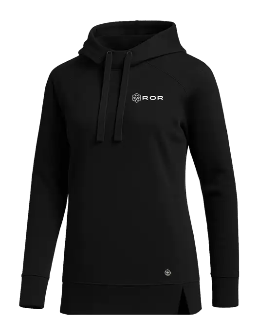 OGIO Black Womens Luuma Pullover Fleece Hoodie w/ROR Logo