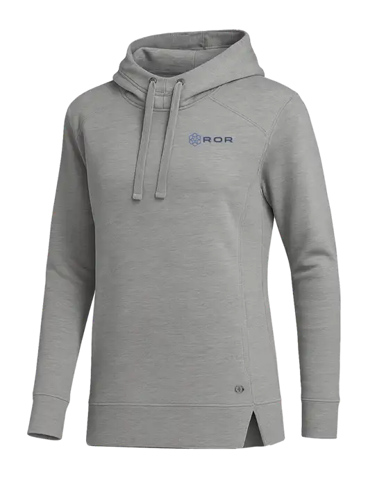 OGIO Heather Grey Womens Luuma Pullover Fleece Hoodie w/ROR Logo