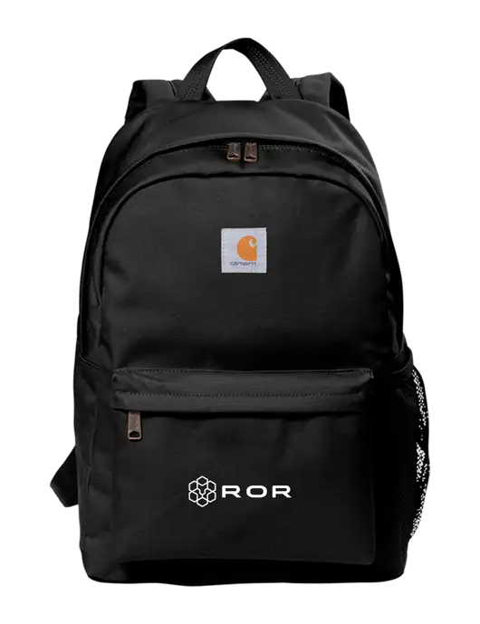 Carhartt Black Canvas Backpack w/ROR Logo