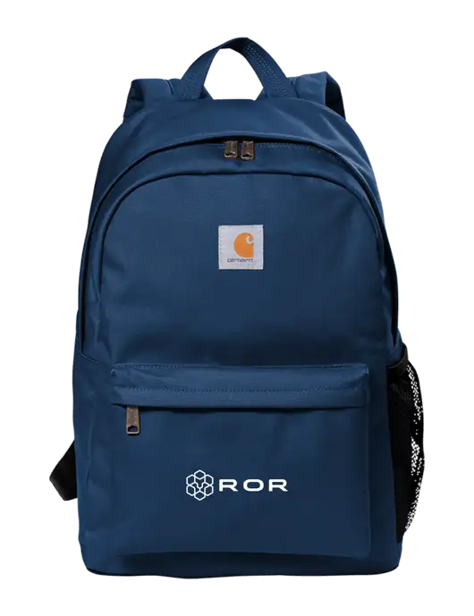 Carhartt Navy Canvas Backpack w/ROR Logo