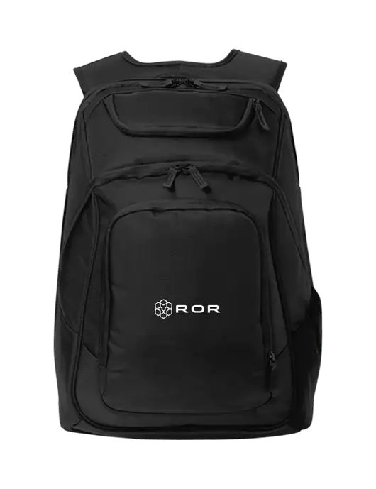 Executive Black Laptop Backpack w/ROR Logo