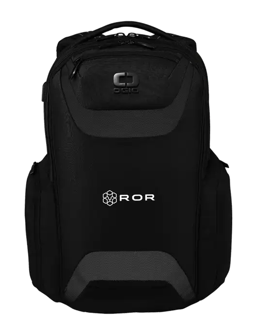 OGIO Black Charcoal Connected Pack w/ROR Logo