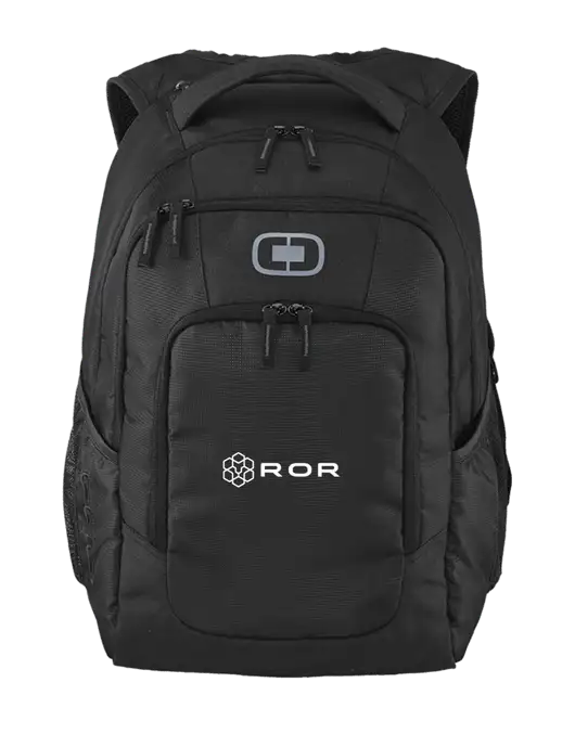 OGIO Black Logan Laptop Backpack
 w/ROR Logo