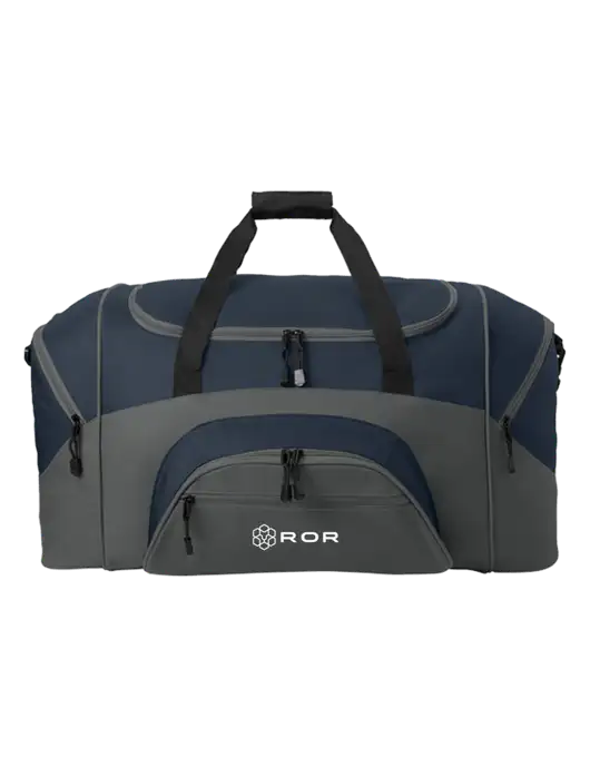 Standard Colorblock Navy/Dark Grey Sport Duffel w/ROR Logo