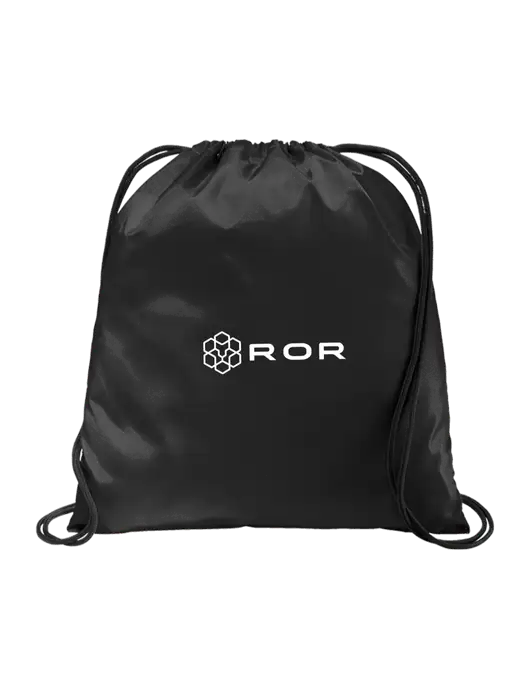 Drawstring  Black Cinch Pack w/ROR Logo