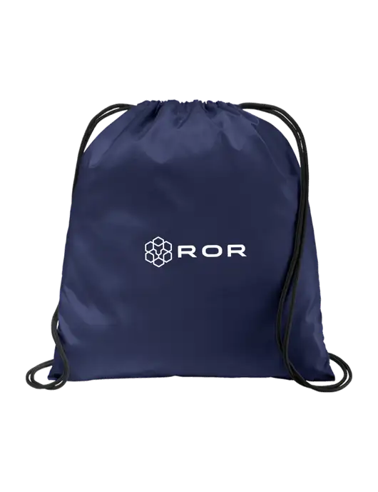 Drawstring  True Navy Cinch Pack w/ROR Logo