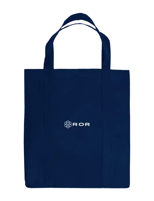 Eco Reusable Jumbo Navy Blue Shopping Bag w/ROR Logo