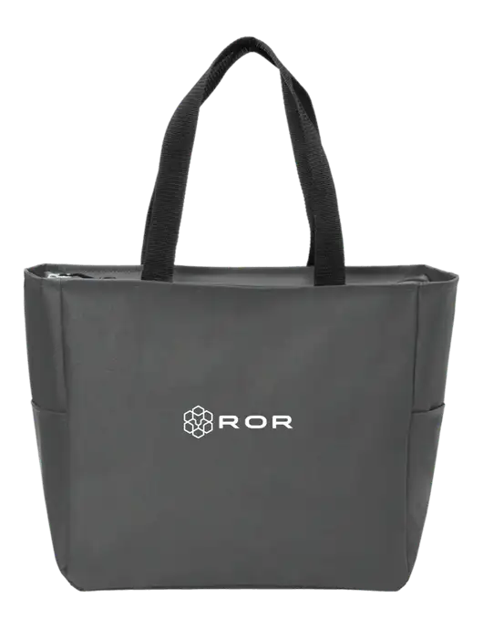 Everyday Charcoal Zip Tote Dark w/ROR Logo