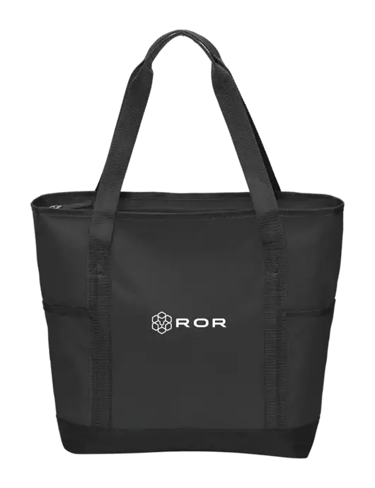 On the Go Black/Black Tote w/ROR Logo