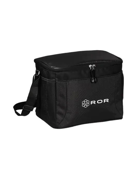 12 Can Black/Black Cube Cooler  w/ROR Logo