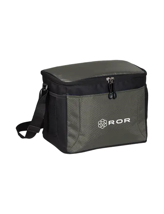 12 Can Grey/Black Cube Cooler w/ROR Logo