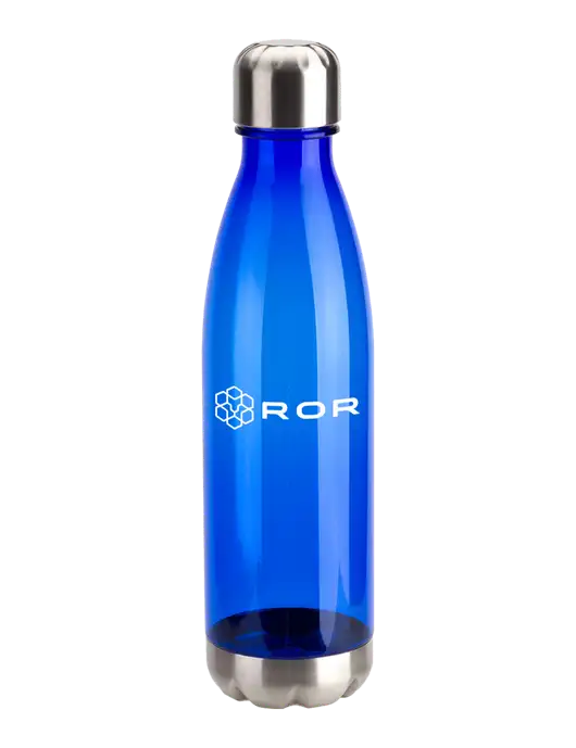 Bayside Tritan Blue 25 oz Bottle with Stainless Base and Cap w/ROR Logo