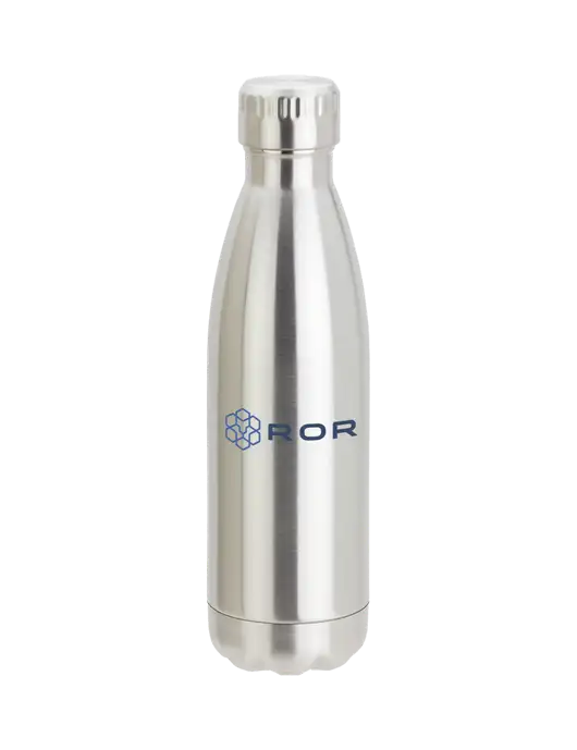 City Go Silver 17 oz Insulated Bottle w/ROR Logo