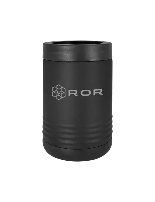 Polar Camel 12 oz Powder Coated Black Vacuum Insulated Beverage Holder w/ROR Logo Engraved