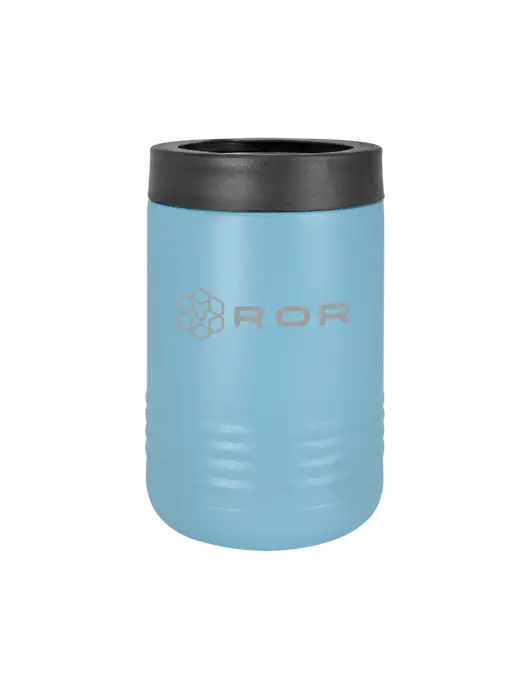 Polar Camel 12 oz Powder Coated Light Blue Vacuum Insulated Beverage Holder w/ROR Logo Engraved