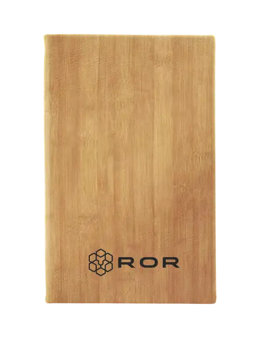 Bamboo Leatherette 5.25 x 8.25 Journal w/ROR Logo Engraved