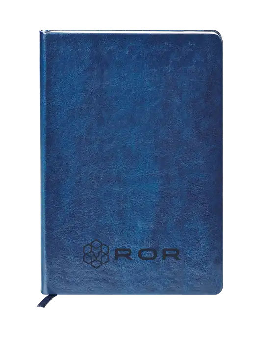 Fabrizio Blue Hard Cover 5.75 x 8.3 Journal w/ROR Logo Engraved