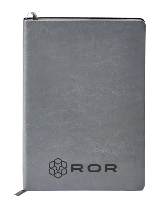 Fabrizio Grey Soft Cover 5.75 x 8.125 Journal w/ROR Logo Engraved