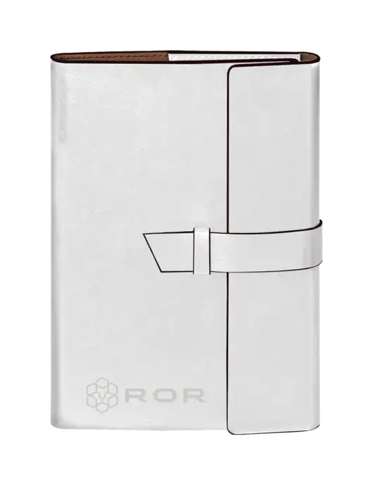 Fabrizio White 6.875 x 9.56 Portfolio w/ROR Logo Engraved