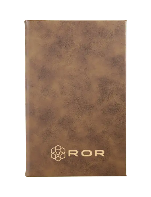 Rustic Leatherette 5.25 x 8.25 Journal w/ROR Logo Engraved